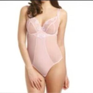 Freya Blush Mesh Lace Bra 32 G bodysuit new